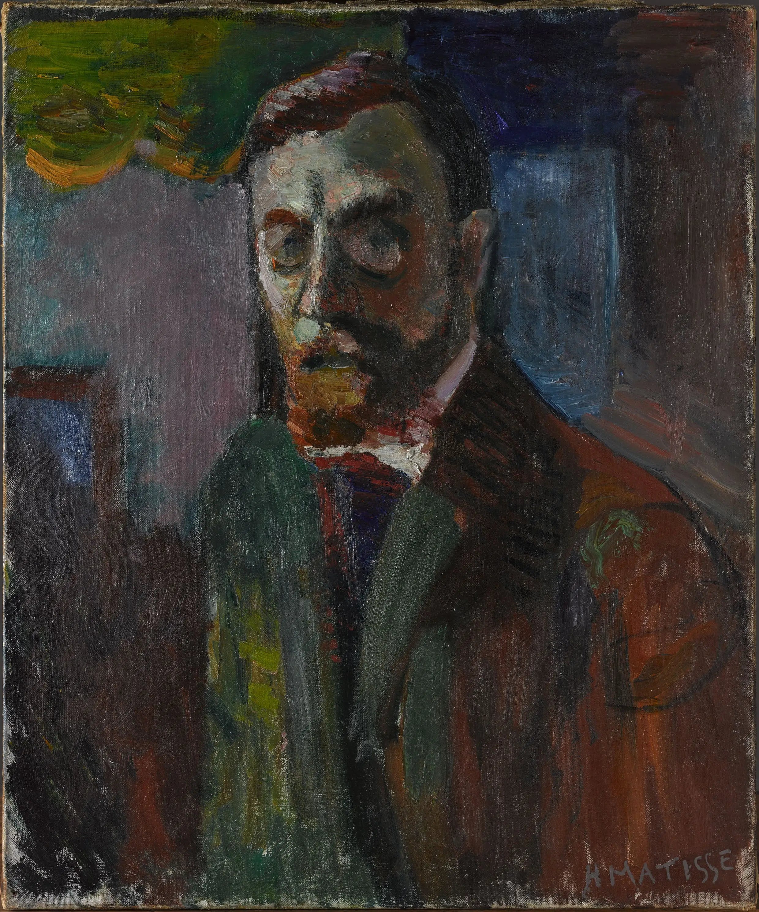 Autoportrait - Henri Matisse image 1 copie de tableau peinte à la main