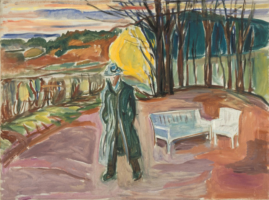 Autorretrato cerca de la pérgola - Edvard Munch