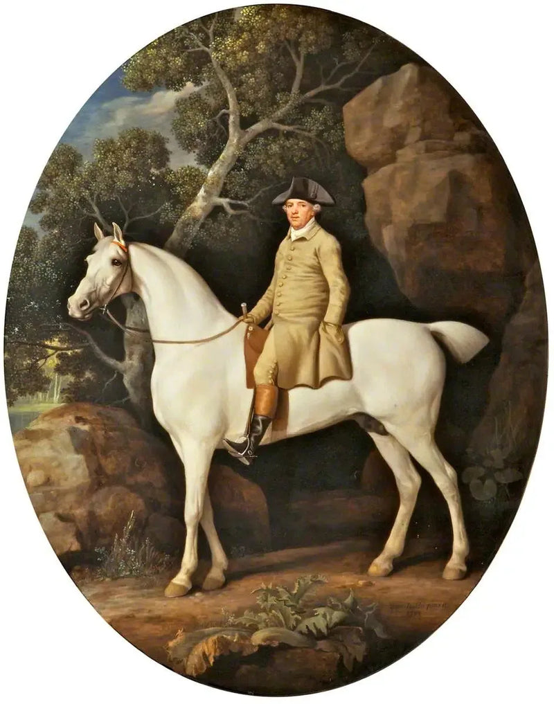 Autorretrato en un cazador blanco - George Stubbs