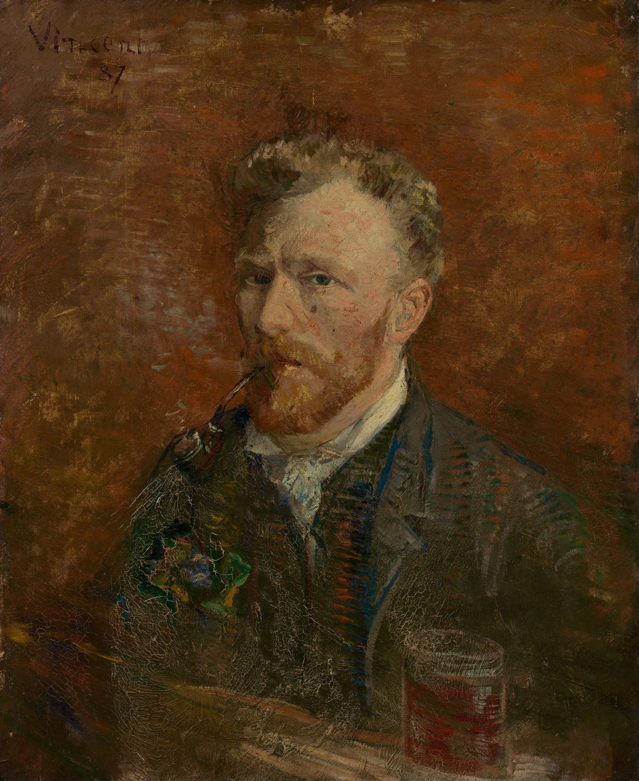 Autorretrato con vaso - Vincent van Gogh