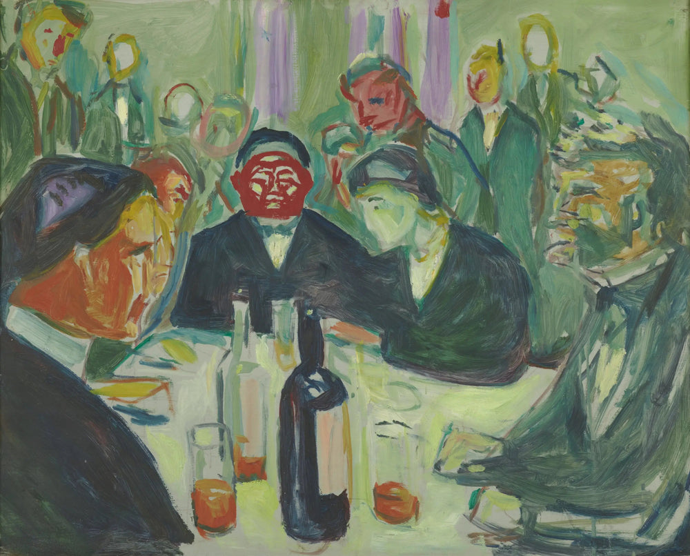 Autour de la table - Edvard Munch image 1 reproduction d’œuvre d’art à l’huile