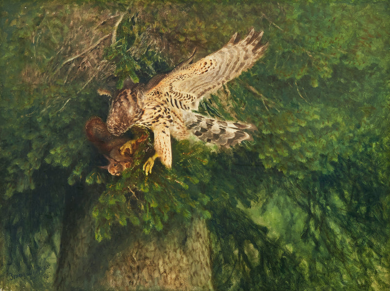 Alrededor de las palomas torcaces y las ardillas - Bruno Liljefors