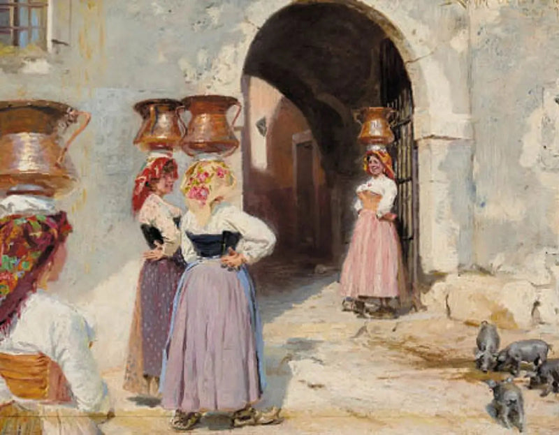 A las puertas de Civita d'Antino. - Peder Severin Krøyer