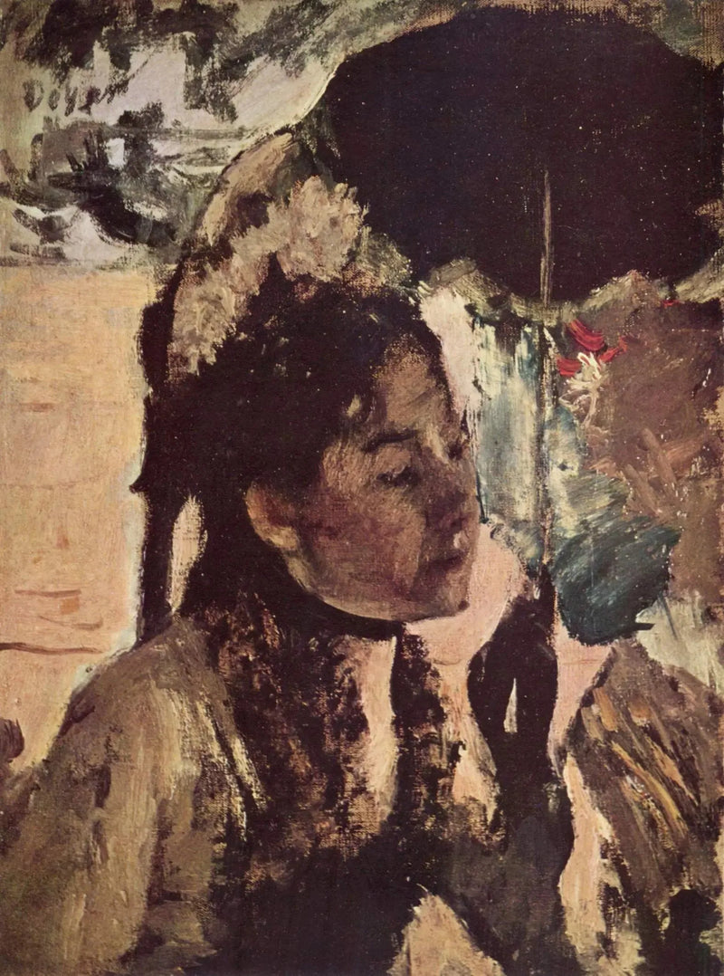 En las Tullerías, La Mujer con el Paraguas - Edgar Degas