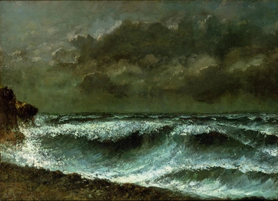 Antes de la tormenta en el horizonte - Gustave Courbet