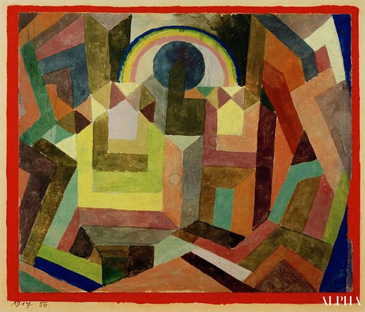 avec l'arc-en-ciel - paul klee - Reproductions de tableaux et peintures haut de gamme