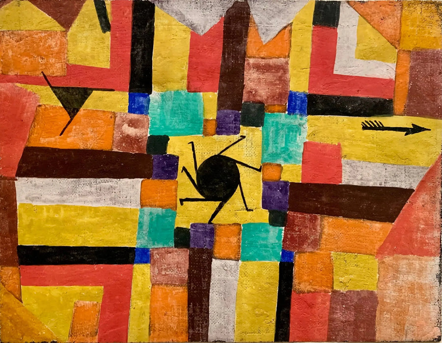 Con el sol negro girando y la flecha - Paul Klee