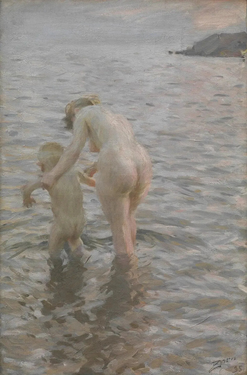 Con su madre - Anders Zorn