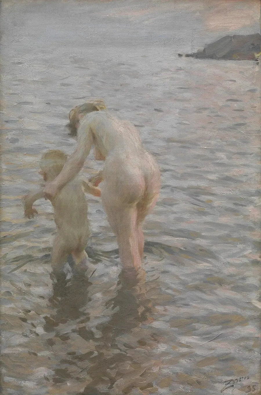 Con su madre - Anders Zorn