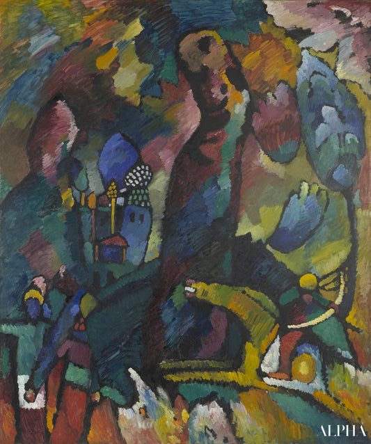 Avec un archer - Vassily Kandinsky - Reproductions de tableaux et peintures haut de gamme