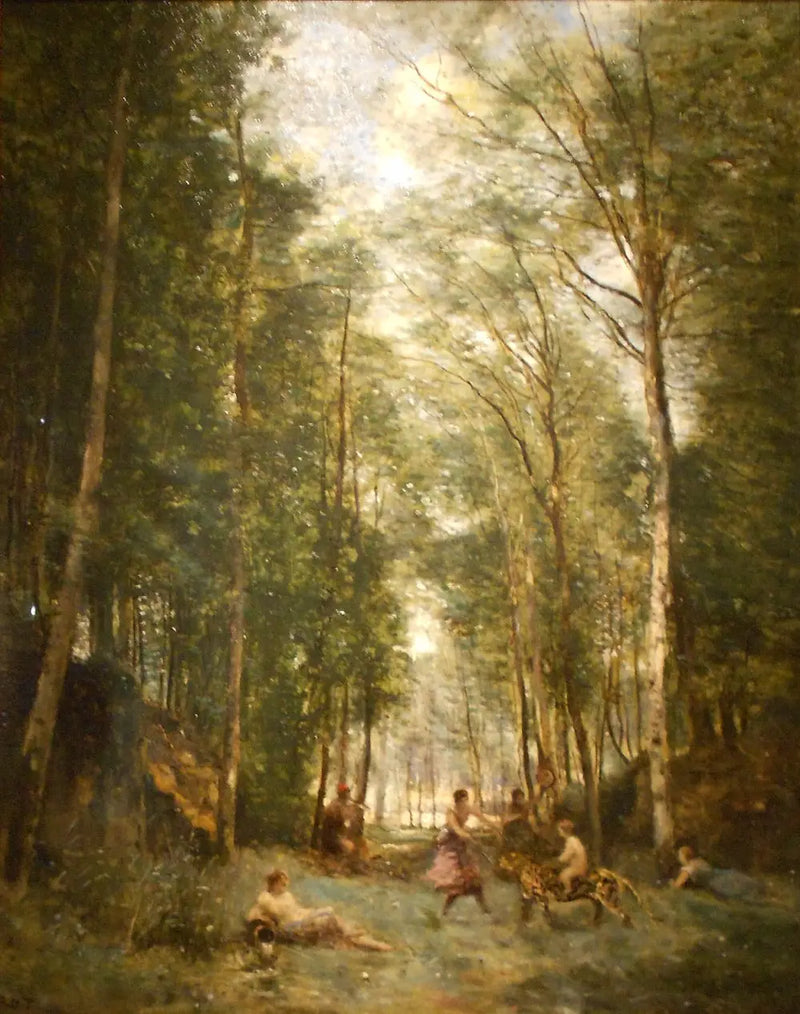 Bacanal de primavera: Recuerdo de Marly-le-Roi - Jean-Baptiste Camille Corot