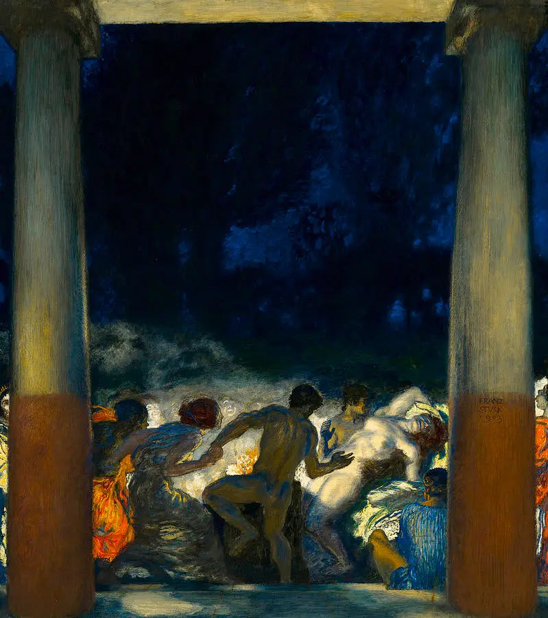 Reproduction du tableau « Bacchanale - Franz Von Stuck » par Alpha Reproduction en peinture à l’huile