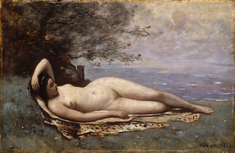 Bacanta junto al mar - Jean-Baptiste Camille Corot