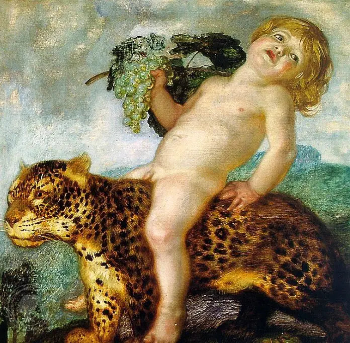 Baco Niño Montando sobre una Pantera - Franz Von Stuck