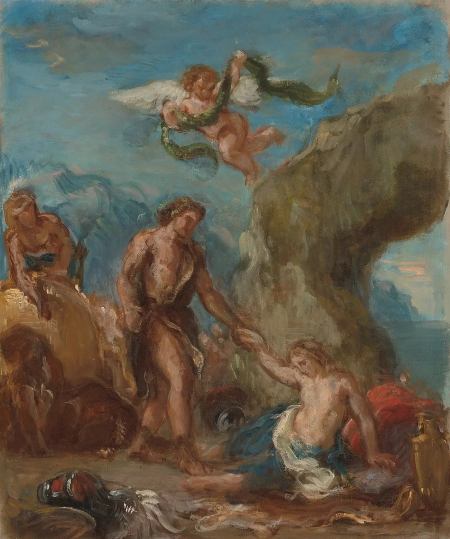 Baco y Ariadna (Esbozo para « El Otoño » de las « Cuatro Estaciones ») - Eugène Delacroix