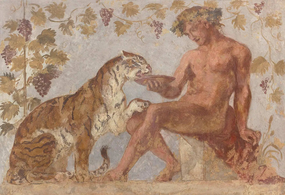 Bacchus et un tigre - Eugène Delacroix image 1 copie de tableau peinte à la main