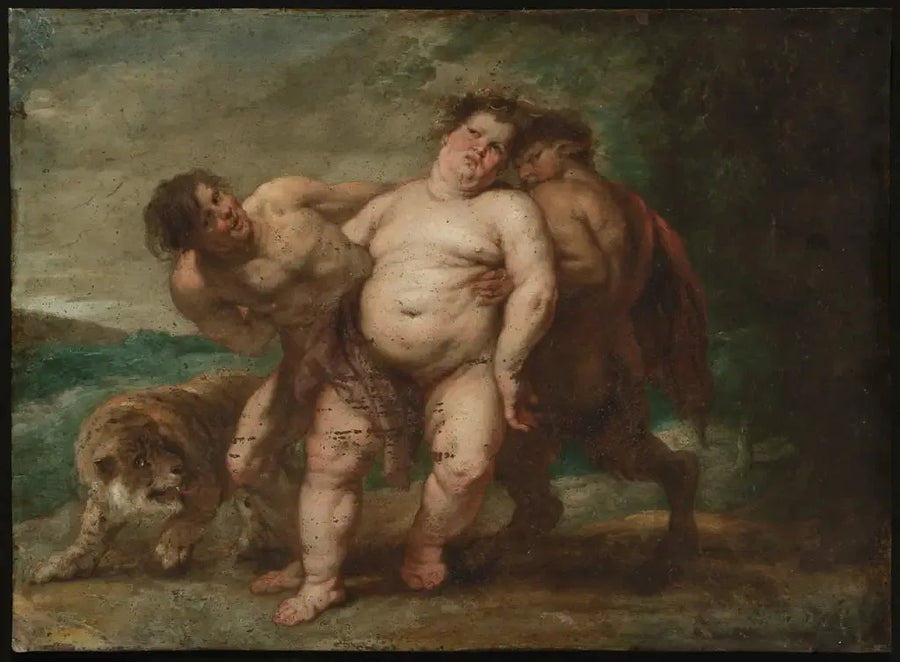 Baco ebrio con fauno y sátiro - Peter Paul Rubens