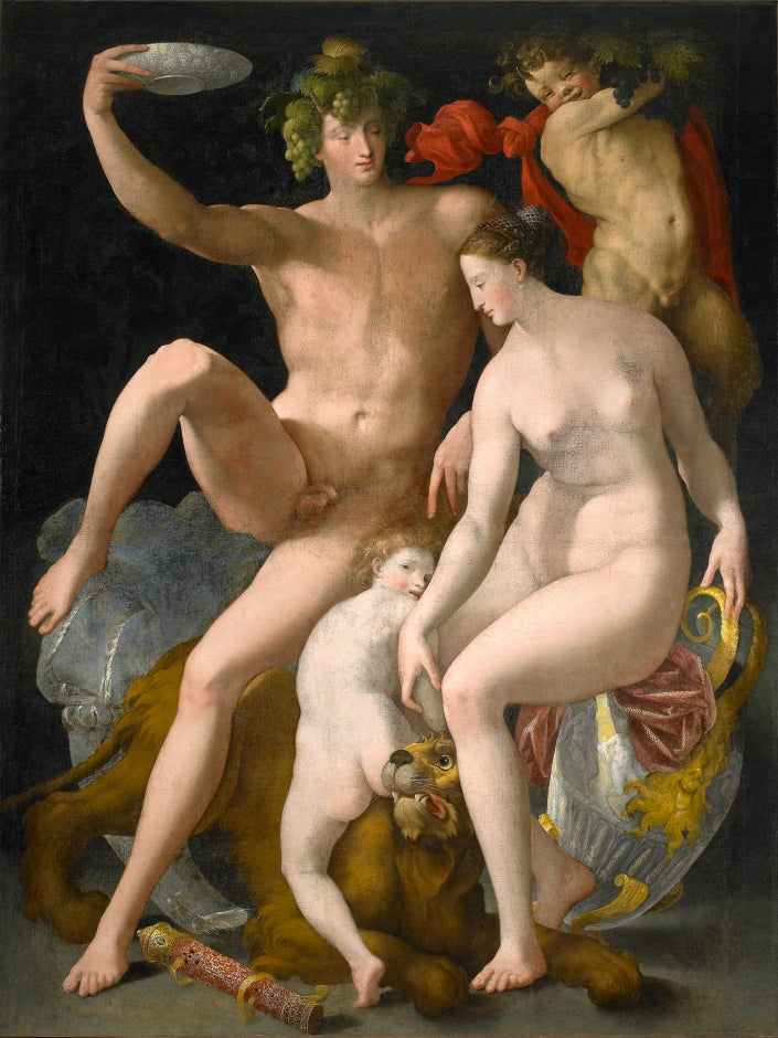 Baco, Venus y Amor - Rosso Fiorentino