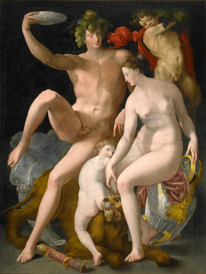 Baco, Venus y Amor - Rosso Fiorentino