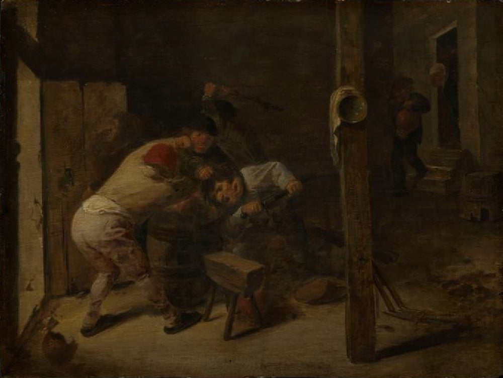 Bagarre entre paysans - Adriaen Brouwer