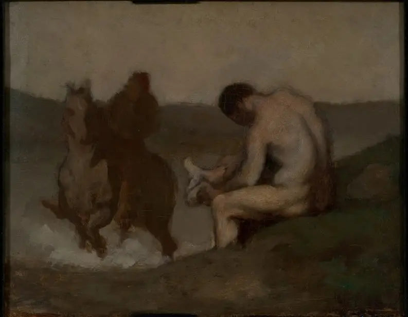 Baño (El abrevadero) - Honoré Daumier
