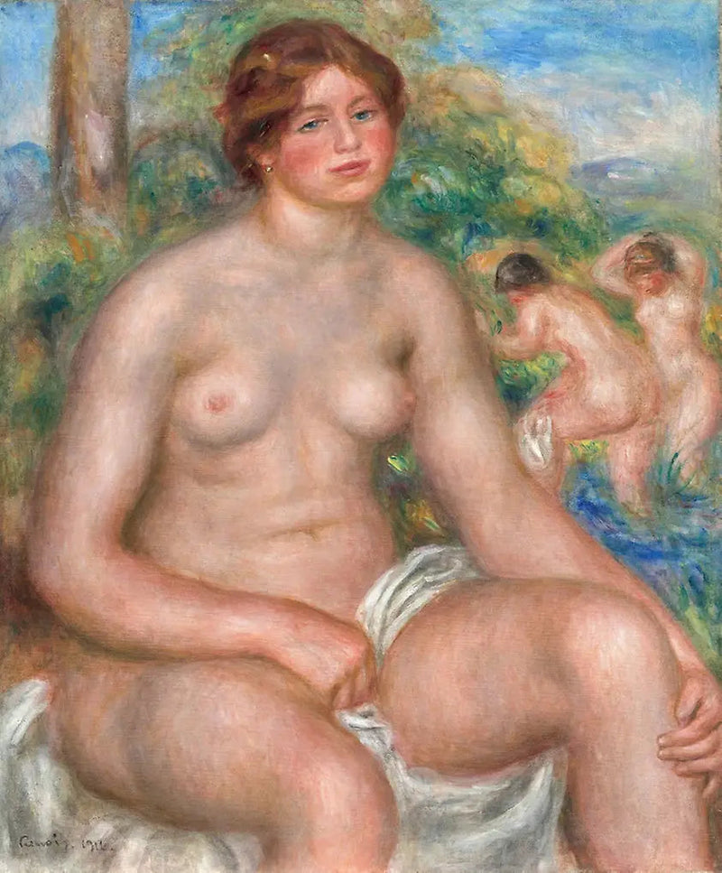 Nadador sentado - Pierre-Auguste Renoir