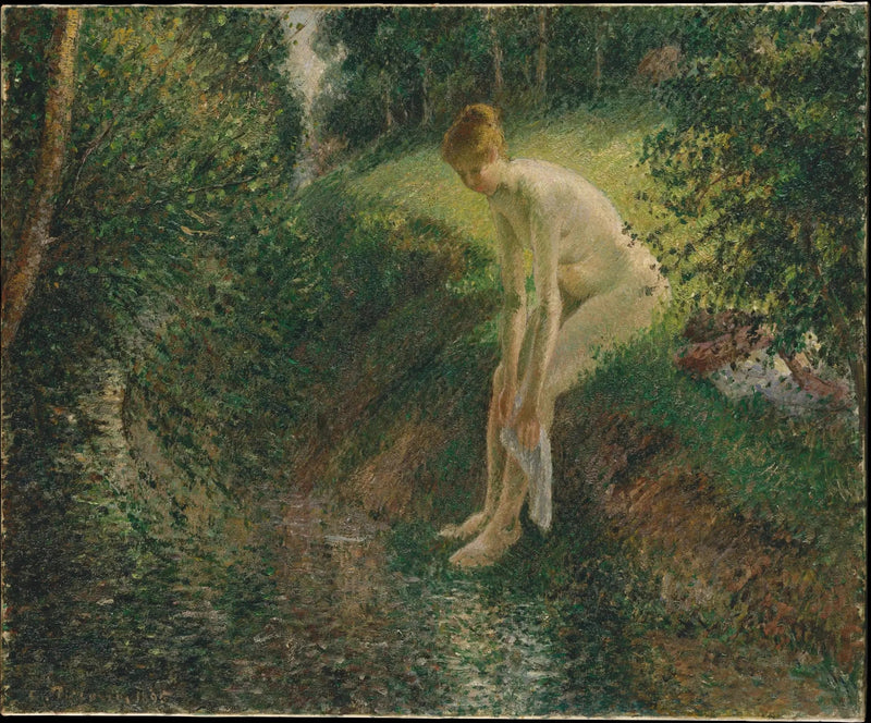 Baño en el bosque - Camille Pissarro