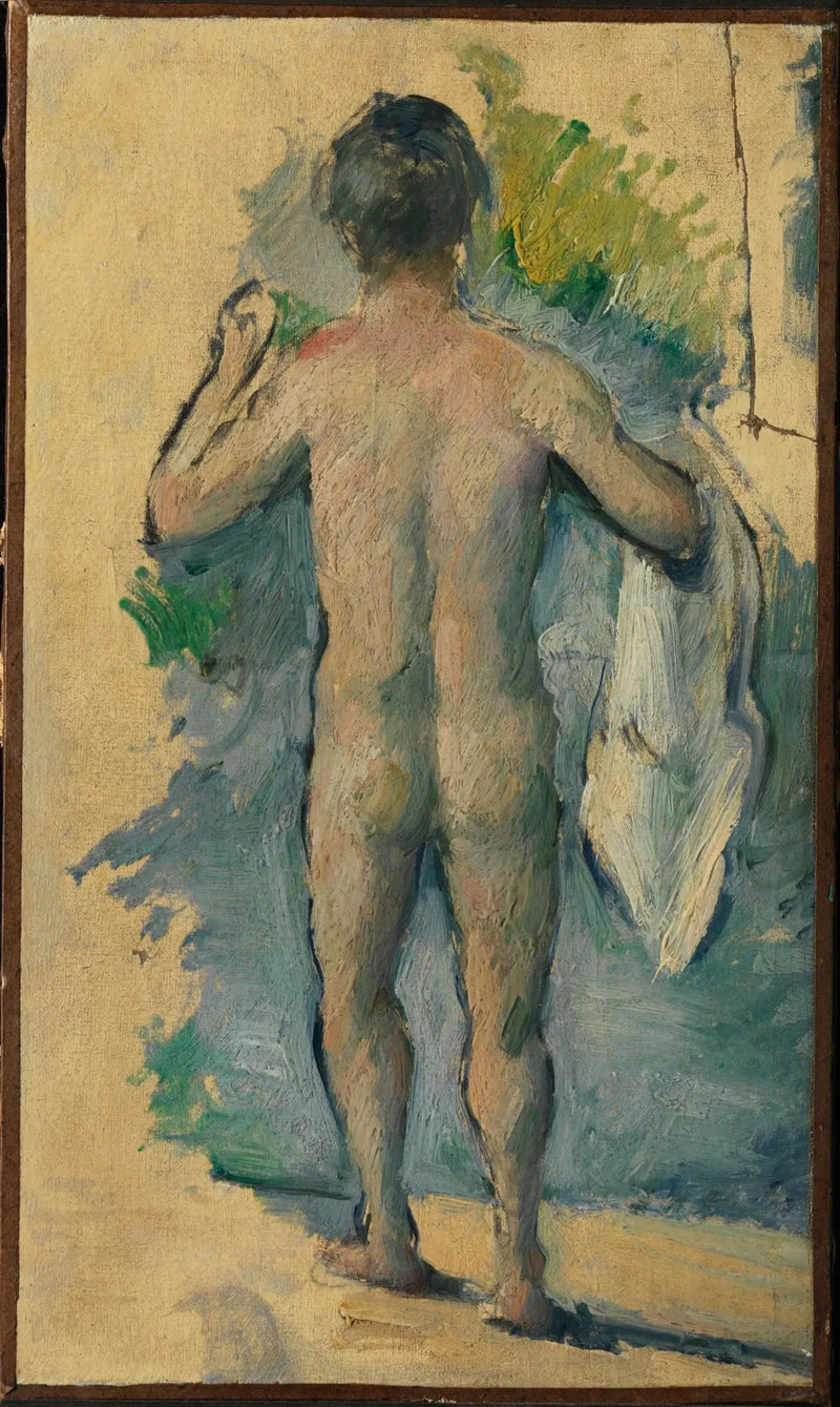 Bañista de pie, visto de espaldas - Paul Cézanne