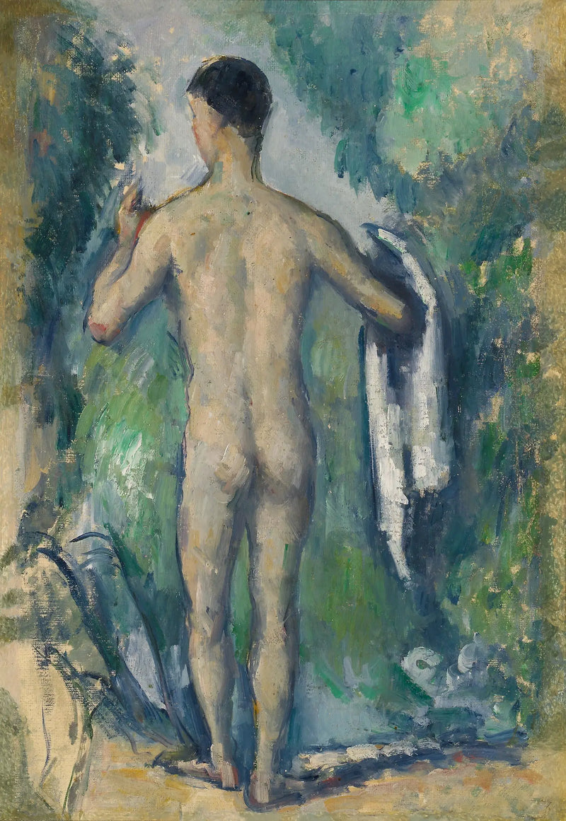 Bañista de pie, visto de espaldas - Paul Cézanne
