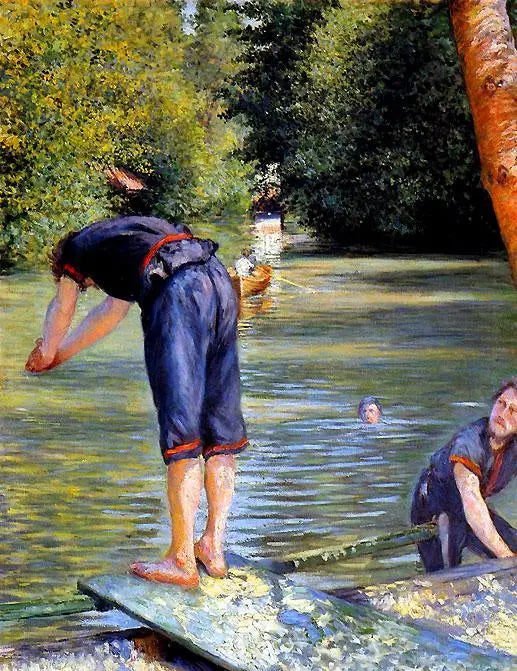 Nadador preparándose para zambullirse - Gustave Caillebotte