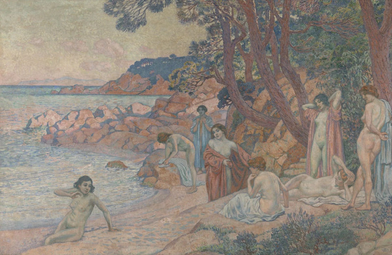 Bañistas en el cabo Bénat - Theo van Rysselberghe