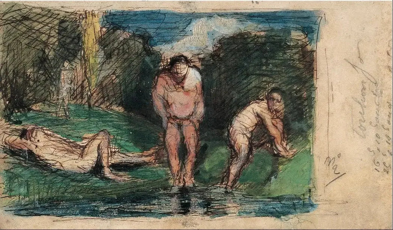 Bañistas en reposo - Paul Cézanne
