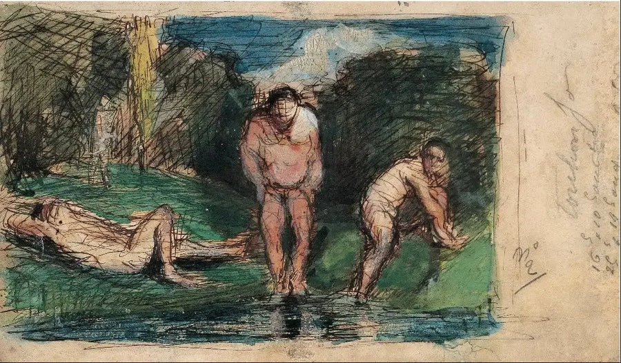 Bañistas en reposo - Paul Cézanne