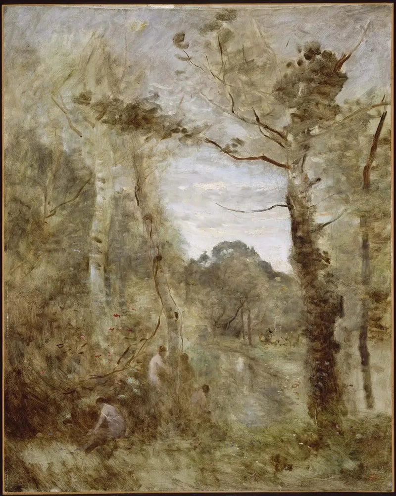 Bañistas en un claro - Jean-Baptiste Camille Corot