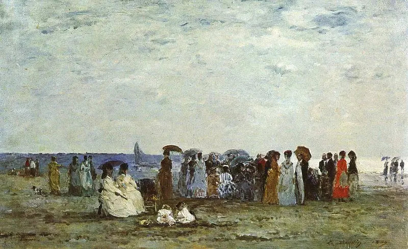 Nadadores en la playa de Trouville - Eugène Boudin