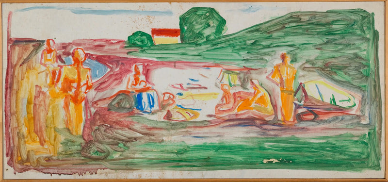 Nadadores en la playa - Edvard Munch