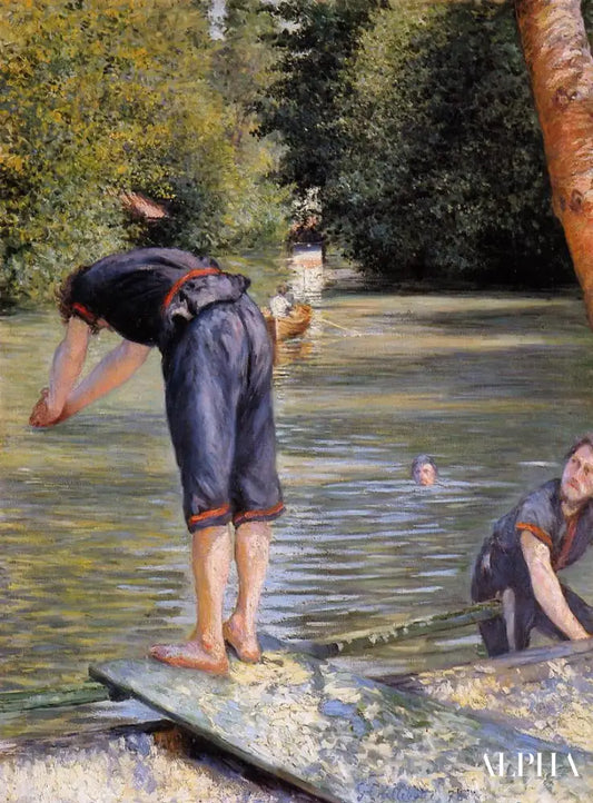 Baigneurs sur les bords de l'Yerres - Caillebotte - Reproductions de tableaux et peintures haut de gamme