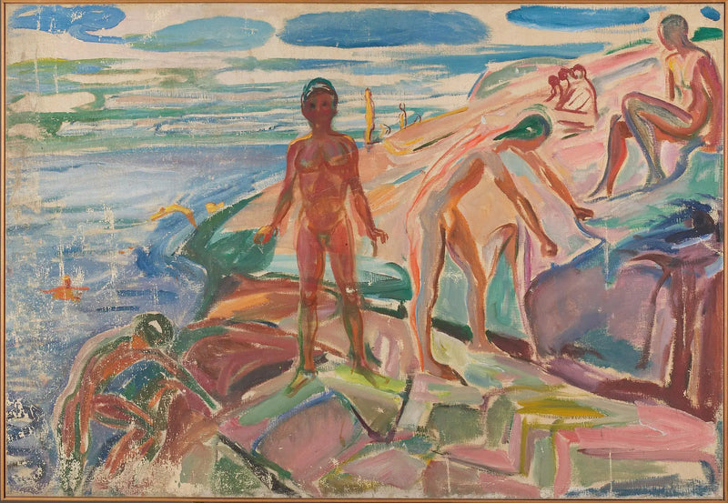 Nadadores sobre las rocas - Edvard Munch