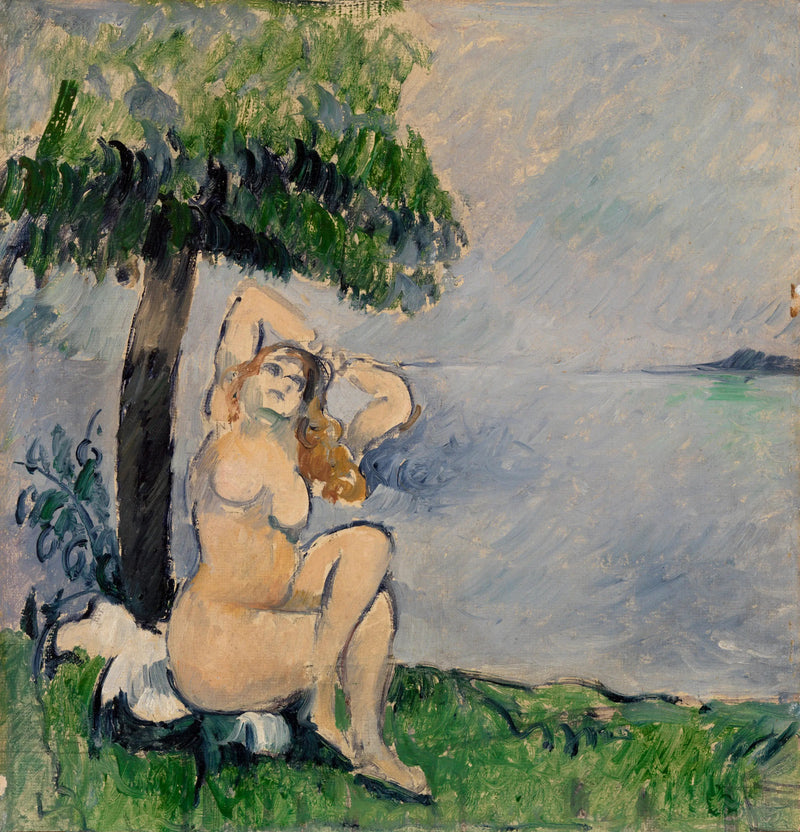 Bañista al borde del mar - Paul Cézanne