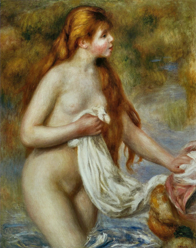 Nadadora con cabello largo - Pierre-Auguste Renoir