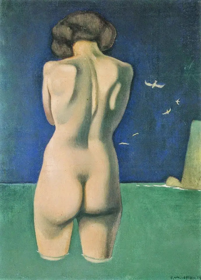 Bañista con pájaros - Félix Vallotton