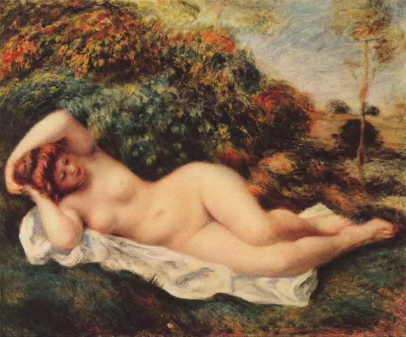Nadadora acostada - Pierre-Auguste Renoir