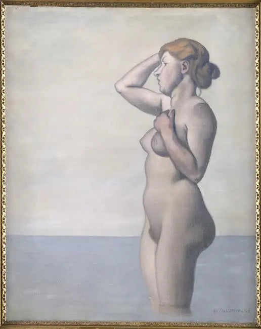 Bañista de perfil, cielo gris - Félix Vallotton
