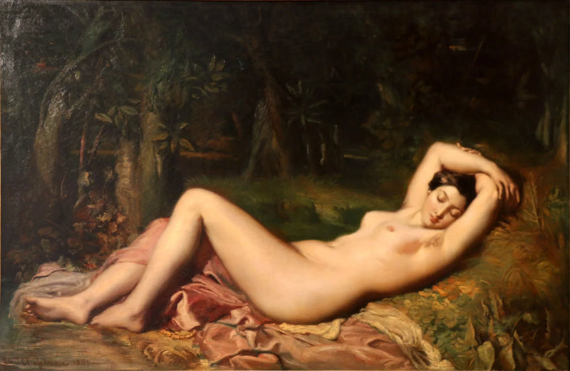 Bañista dormida cerca de una fuente - Théodore Chassériau