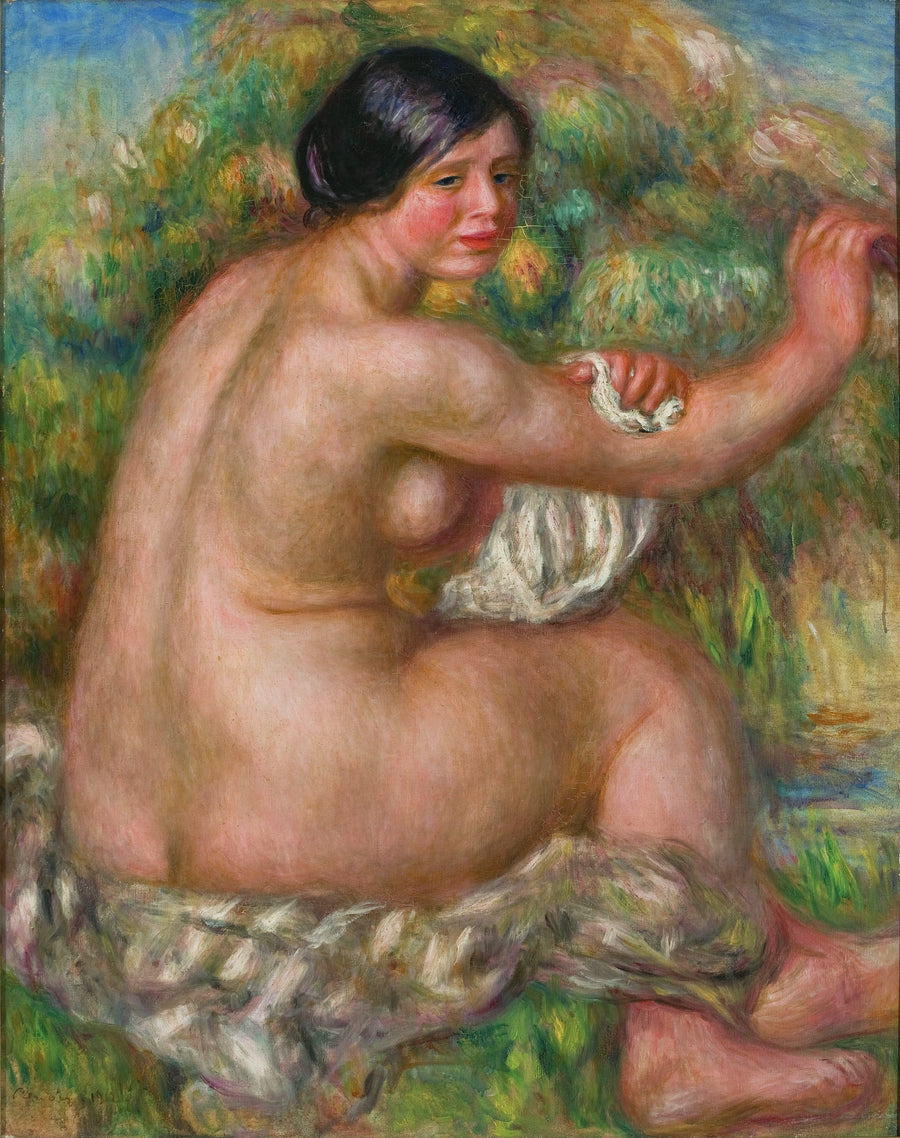 Banhista secándose el brazo derecho - Pierre-Auguste Renoir