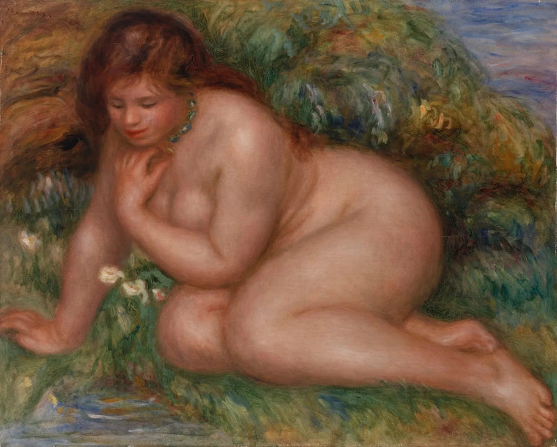 Nadadora mirándose en el agua - Pierre-Auguste Renoir