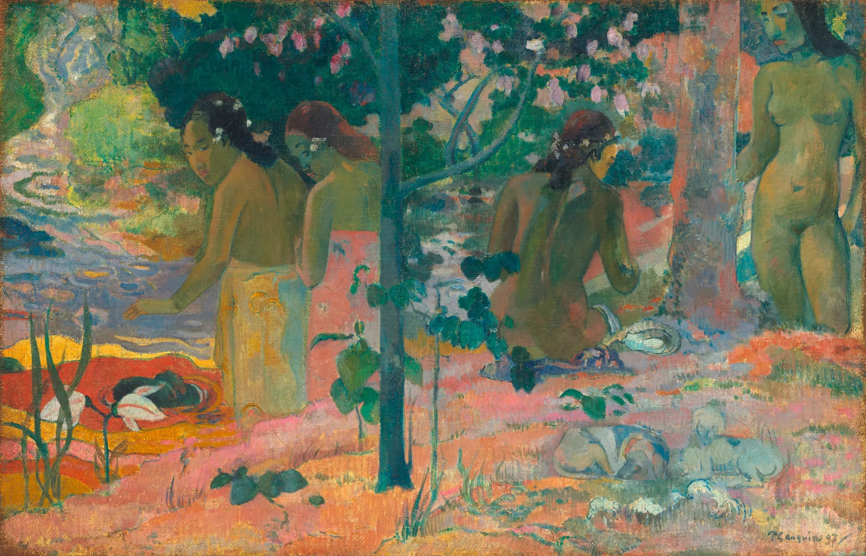 Reproduction du tableau « Baigneuses - Paul Gauguin » par Alpha Reproduction en peinture à l’huile