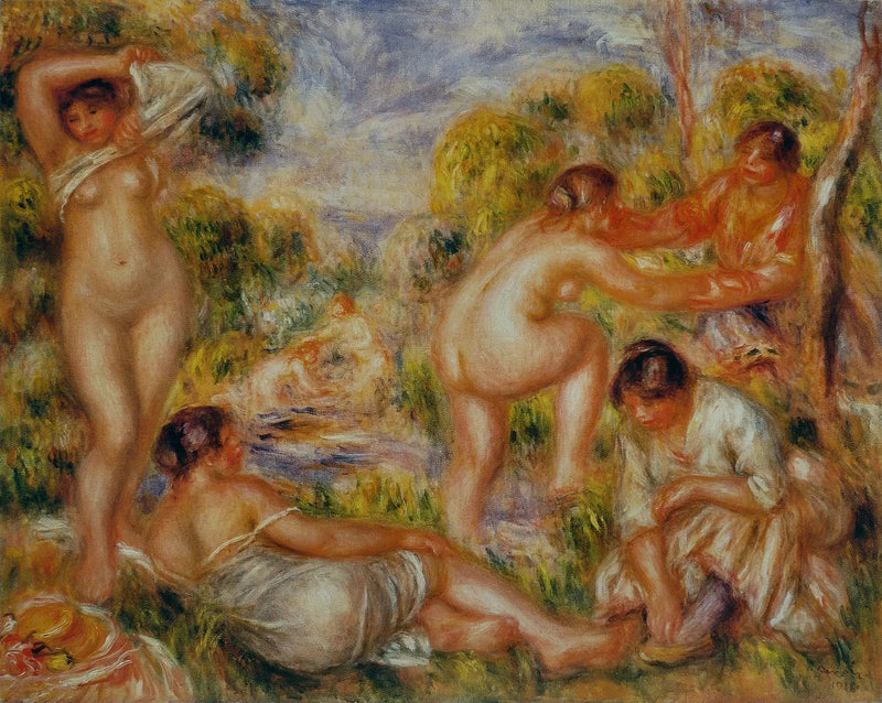 Baile de bañistas - Pierre-Auguste Renoir
