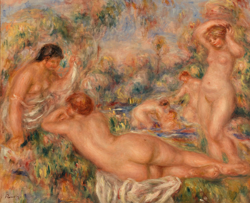 Baile de bañistas - Pierre-Auguste Renoir