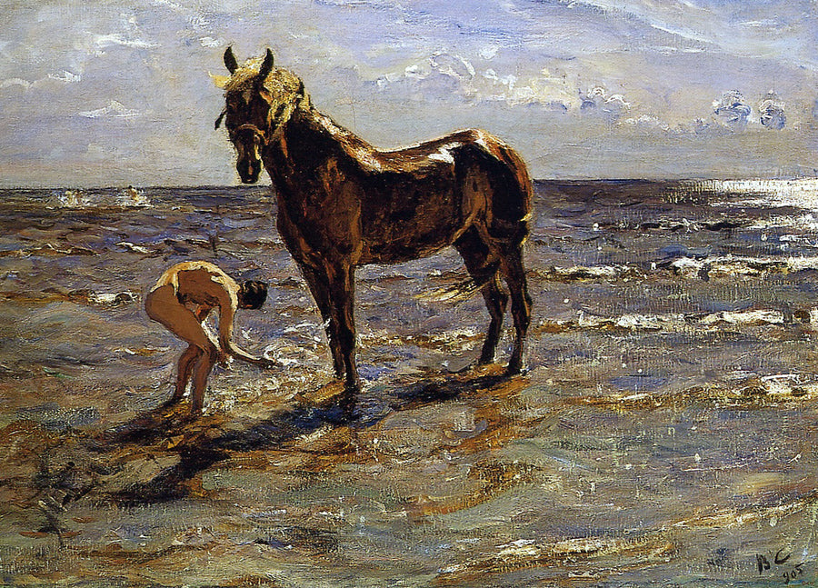 Bañar un caballo - Valentin Serov